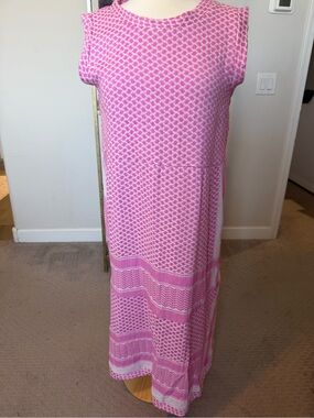 Summery Copenhagen Pink Patterned Sleeveless Dress